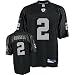 JaMarcus Russell Jersey: Reebok Black Replica #2 Oakland Raiders Jersey - Large