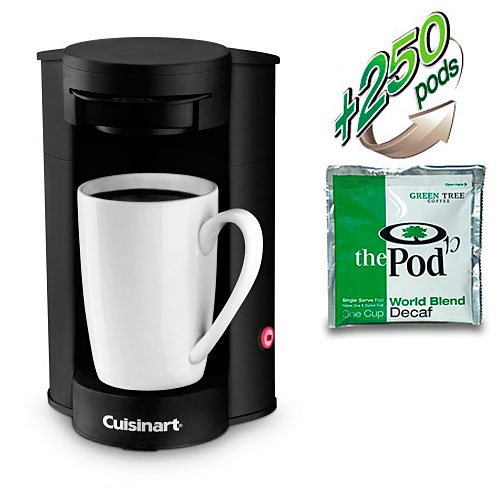 Cuisinart ® Commercial 1-cup Coffeemaker - Black (includes 250 World Blend Decaf Pods)