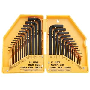 Fuller Tool 130-8030 30-Piece Combo SAE Metric Hex Key Set by 