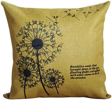 Lakiss Custom Cotton Linen Square Decorative Throw Pillow Case Sofa Cushion Cover 18"X18"