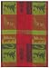 100% Cotton Jacquard Green and Red Christmas Dishtowel 18" X 28" Set / 6