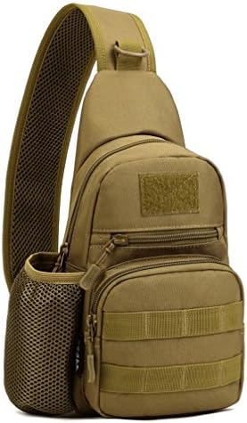 Yeevion Outdoor One Shoulder Sling Bags Hiking Cycling Bag11-2 Brown