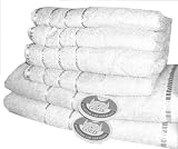 6tlg Frottier Handtuch-Set Handtücher 470g/qm weiss