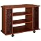Contemporary Corner TV Cart - Mahogany