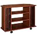 Contemporary Corner TV Cart - Mahogany