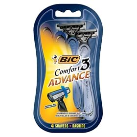 Bic Mens Comfort 3 Advanced Sensitive Skin Shaver - (4 shavers/Pack)