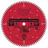 Freud LU80R010 10-Inch 80 Tooth Hi-ATB Ultimate Plywood and Melamine Cutting Saw Blade with 5/8-Inch Arbor
