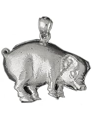 Clevereves 14K White Gold Pendant Pig 13 - Gram(s)