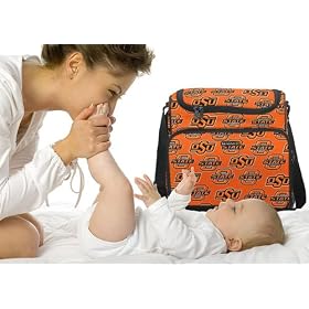 OSU Oklahoma State University Cowboys Diaper Bag Designer Baby Bags and Shower Gifts for NEW MOM or DAD or Man Men, Woman Women Ladies Alumni
