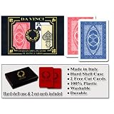 Da Vinci Ruote, Italian 100% Plastic Playing Cards, 2-Deck Poker Size Set, Regular Index, w/2 Cut Cards