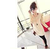 Succubus New Fashion Woman Long-sleeved Knit Shirt (White)