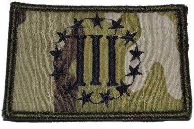Three Percenter Emblem Threeper Symbol 2x3 Military Patch / Morale Patch