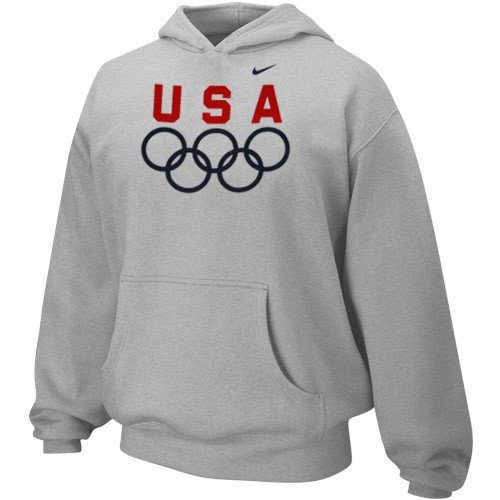 Nike Team USA Olympics Youth Ash 5 Rings Hoody Sweatshirt
