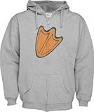 Oregon Ducks Grey Distressed Mascot Full Zip Hooded Sweatshirt