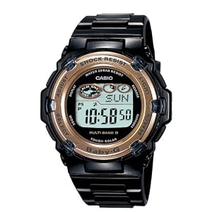 Casio Women's Baby-G Solar Atomic Black Band Watch #BGR3000J-1