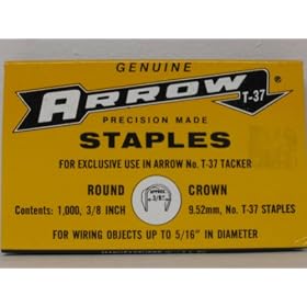 Arrow 376 T37 3/8" Staples (1000/pak)