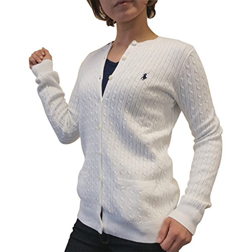 (ラルフローレン)RALPH LAUREN レディース カーディガン 長袖 ニット ポニーマーク ワンポイント 刺繍 [並行輸入品]