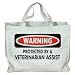 WARNING PROTECTED BY A VETERINARIAN ASSIST Totebag (Cotton Tote / Bag)