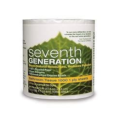 Seventh Generation Bathroom Tissue, 1-Ply Sheets, 1000 Sheet Roll (Pack of 48)