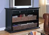 Contemporary Black Occasional Sofa TV Stand