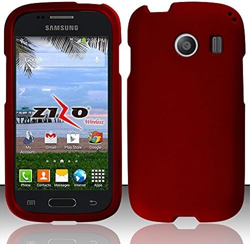 Samsung Galaxy Ace Style S765C Red Hard Case Snap On Rubberized Protector Cover