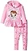 Disney Girls' Sofia Legging Set with Fleece Hooded Top