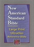 NASB Large Print Ultrathin Reference Bible (Black, Bonded Leather)