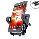 USA Gear Universal Car Air / AC Vent Mount XL with Adjustable Cradle for Samsung Galaxy Beam , Note , Nexus , S II , Blaze , Rugby Smart / Samsung Player 4.0 , 5.0 & more! *Includes Micro-USB Cable*