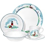 Corelle Livingware 20-Piece Dinnerware Set, Service for 4, Outer Banks