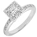 1/2ctw Princess and Round Brilliant Diamond Engagement Ring (HI/SI-I1)