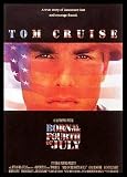 Born on the Fourth of July (Face W Flag) Movie Black Wood-Mounted Poster Print - 27 X 38
