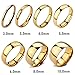 Men,Women's Wide 2mm Stainless Steel Ring Band Gold Classic Wedding Polished