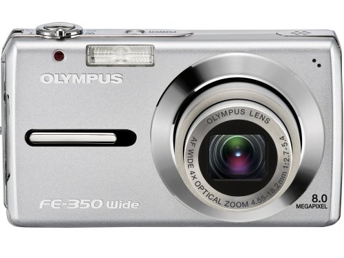 Childrens Toyshop  Electronics : Olympus FE-350 Wide Digital Camera - Silver (8.0MP, 4x Optical Zoom) 3.0" LCD