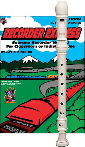 Recorder Pack: Yamaha Ivory Soprano Recorder with Recorder Express Book