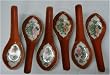 Classical Chinese porcelain spoons - hand painted peony design