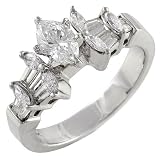 1-2/5ctw TW Marquise Diamond Engagement Ring in 14k White Gold (I/I1)