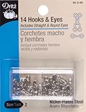 Dritz Hooks & Eyes Nickel Size 2