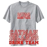 T-Shirt Heather Gray  Drink Team Cayman Islands  Country