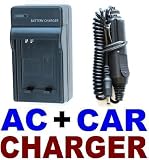 AC/Car Battery Charger Set For Samsung SLB-10A & SLB-11A Batteries