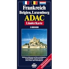 ADAC Karte, Frankreich, Belgien, Luxemburg
