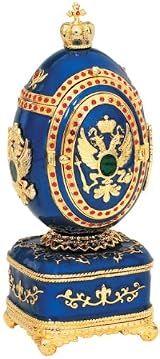 Luxury Collectible Russian Faberge-Style Enameled Egg