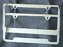 Economy Solid Metal NOTCHED Plain Chrome License Frame