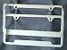 Economy Solid Metal NOTCHED Plain Chrome License Frame