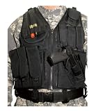 Soft Air Swiss Arms Mesh Tactical Vest with Pistol Holster and Belt (Black)