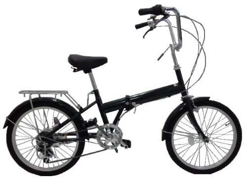 2010年モデル【  ブランド自転車 ルピナス  】 20インチ折畳み  シマノ製 ６段ギア 搭載( 自転車スタンド ・ベル・荷台付き) 激安自転車（グリーン） ２０６Ｓ－Ｇ