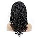 Unprocessed Natural Black Color Brazilian Virgin Human Hair Kinky Curly Full Lace Front Wig