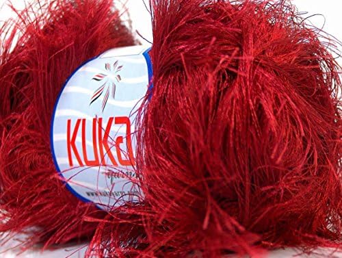 Lot of 8 Skeins KUKA YARNS Jungle Red