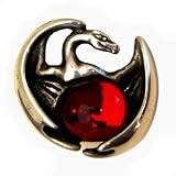 Protector Dragon Pin with Red Swarovski Crystal