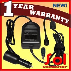 SOL COMPUTER Laptop Notebook CAR Power Adapter for APPLE IBOOK G4 M9628LL/A, M9628X/A, M9628ZH/A, M9848, M9848CH/A