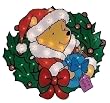 30" Disney Winnie The Pooh Lighted Christmas Wreath Yard Art